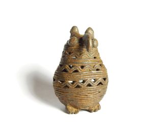 African Antique Cast Bronze Akan Ashanti Gold Weight - An Owl photo