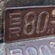 Rusty Vintage License Plates Of Occupied Germany 1948 British Headquater Br Nrw Mid-Century Modernism photo 1
