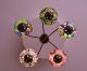 Turkish Handmade Mosaic Lamp Chandelier Five Balls Glass Multi Color Chandelier Lamps photo 3
