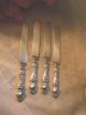 4 Rw&s Wallace Sterling Silver Dinner Knives 1904 Violet Pattern 9 
