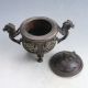 Chinese Bronze Handwork Incense Burner & Unicorn Lid W Qianlong Mark Py0135 Teapots photo 6