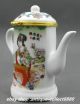 91mm Chinese Colour Porcelain Woman Guzheng Music Teapot Toothpick Box Boxes photo 2