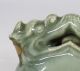 G813: Chinese Blue Porcelain Incense Case Of Kirin Statue Of Appropriate Tone Other Chinese Antiques photo 1