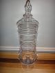 Large 21” Antique Blown Glass Apothecary Jar Footed Terrarium Orchid Display Bottles & Jars photo 1
