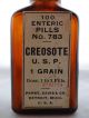 Antique Parke Davis Apothecary Medicine Creosote Glass Bottle Cork Top Old Label Bottles & Jars photo 1