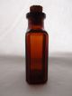 Antique Parke Davis Apothecary Medicine Creosote Glass Bottle Cork Top Old Label Bottles & Jars photo 2