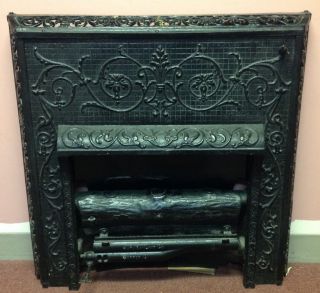 Antique Cast Iron Fireplace/stove Cover J.  H.  Mclain photo