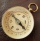 Antique Pocket Compass.  Circa 1900.  Brass Cased.  German. Other Antique Science Equip photo 3