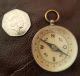 Antique Pocket Compass.  Circa 1900.  Brass Cased.  German. Other Antique Science Equip photo 4