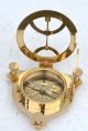 Vintage Maritime West London Antique Brass Sundial Triangular Compass Replica Compasses photo 4