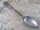 Vintage Sterling Silver Good Luck Spoon,  4 Leaf Clover,  21.  3 Grams,  Pq16 Souvenir Spoons photo 1