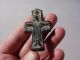 Late Roman - Byzantine Bronze Reliquary Cross,  Displayed Jesus Christ Byzantine photo 1