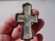 Late Roman - Byzantine Bronze Reliquary Cross,  Displayed Jesus Christ Byzantine photo 3