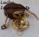 Nautical Handmade Antique Vintage Brass Gift Pocket Push Button Sundial Compass Compasses photo 5