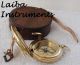 Nautical Handmade Antique Vintage Brass Gift Pocket Push Button Sundial Compass Compasses photo 6