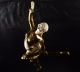 Antique Art Nouveau Dancer Bronze Biscuit Marble Sculpture Statue Figure See Art Nouveau photo 8