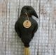 Primitive Folk Art Handmade Hanging Whisk Old Broom Crow Bird With Hang Tag Primitives photo 1