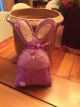 Primitive Wool Felt Easter Bunny Bowl Filler Ornie Gift Card Holder Goodie Bag Primitives photo 2