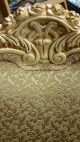 Vintage French Provincial Gold Wing Back Lounge Bergere Arm Chair Post-1950 photo 8