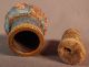 Antique Chinese Silk Gold Couching Apothecary Herb Snuff Mortar Pestle Bottle Robes & Textiles photo 2