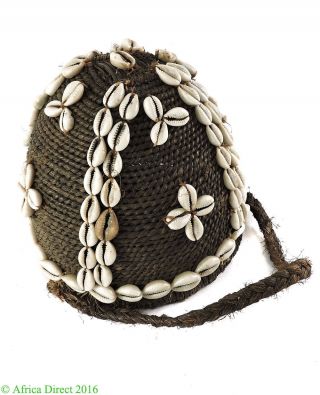 Lega Bwami Hat With Cowrie Shells Congo African Art Was $99 photo