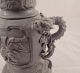 Antique Japanese Cast Metal Figural Lamp W/ Double Dragon Handles Lamps photo 6
