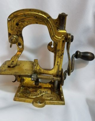 The Tabitha Antique Sewing Machine 1800s Wood Handle photo