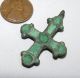 Ancient Viking Enamel Cross Pendant 900 - 1100ad Viking photo 1
