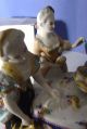 Antique 4 Figure German Conta Boehme Faring China Inkstand Inkwell Porcelain Art Figurines photo 5