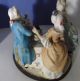Antique 4 Figure German Conta Boehme Faring China Inkstand Inkwell Porcelain Art Figurines photo 6
