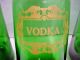 Antique French Green Glass Gilt Liquor Decanter Bottle Bourbon Scotch Vodka Gin Decanters photo 3