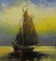 Antique William Chandler Seascape Nautical,  Luminist,  Tonalist Pastel Drawing Other Maritime Antiques photo 4