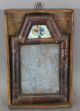 Very Rare William And Mary 18th C Miniature Courting Mirror In Its Box Primitives photo 1