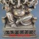 Tibet Silver Bronze Tibetan Buddhism Statue - Five Elephants Head Wealth Buddha Buddha photo 4