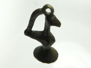 Interesting 17th Century Bird Shaped Bronze Openwork Avis Seal Matrix.  (a861) photo