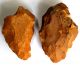 2 Artifacts 435 Gram Acheulean Flint Axe Neanderthal Paleolithic Neolithic & Paleolithic photo 1