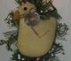 Early Lighting Old Quilt Primitive Easter Chick Peep Grubby Electric Candle Lamp Primitives photo 1