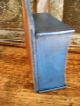 Early Antique 3 Drawer Spice Chest Worn And Primitive Blue Paint Primitives photo 3