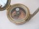 Thos.  J.  Evans Of London,  Makers To The Queen,  Vintage Brass Compass. Compasses photo 7
