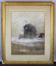 Antique Carlton Chapman Spanish American War Dreadnought Watercolor Painting Nr Other Maritime Antiques photo 1