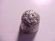 Antique Coin Silver Short Thimble With Spider Web Design Vg, Thimbles photo 1
