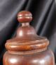 1860 - 1910 Vintage Carved & Turned Wood Antique Mahogany Treen Bowl Box With Lid Boxes photo 4
