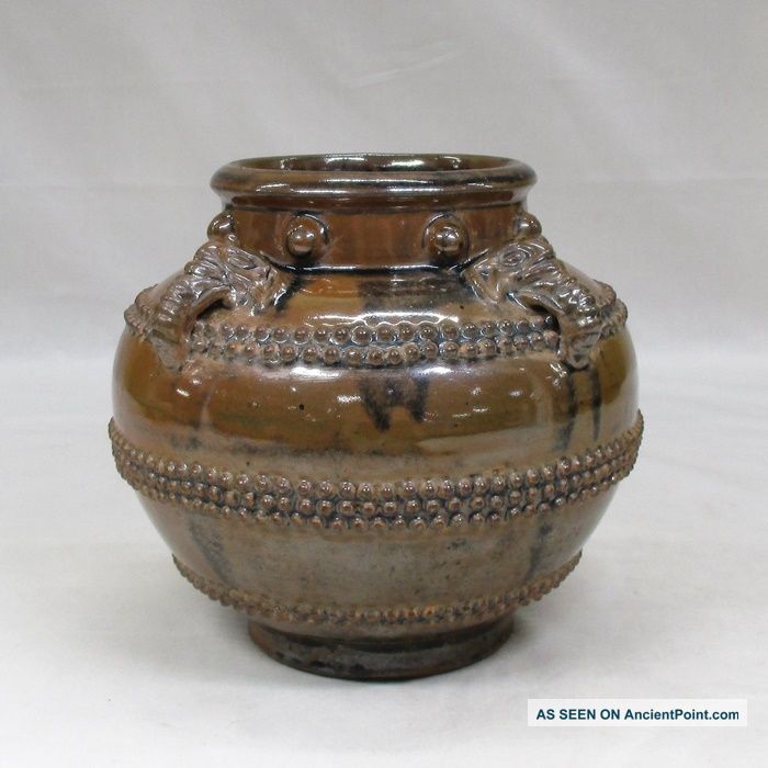 G989: Japanese Old Seto Pottery Shijiko Vase Of Appropriate Glaze And Rare Work Vases photo