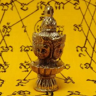Phra Phrom Yant Talisman Pendant Sacred Buddha Charm Amulet Magic Voodoo 13 photo