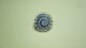 Fabulous Spiral Candy Mold Antique Button Paperweight Blue & White C.  1840 - 1860 ' S Buttons photo 4