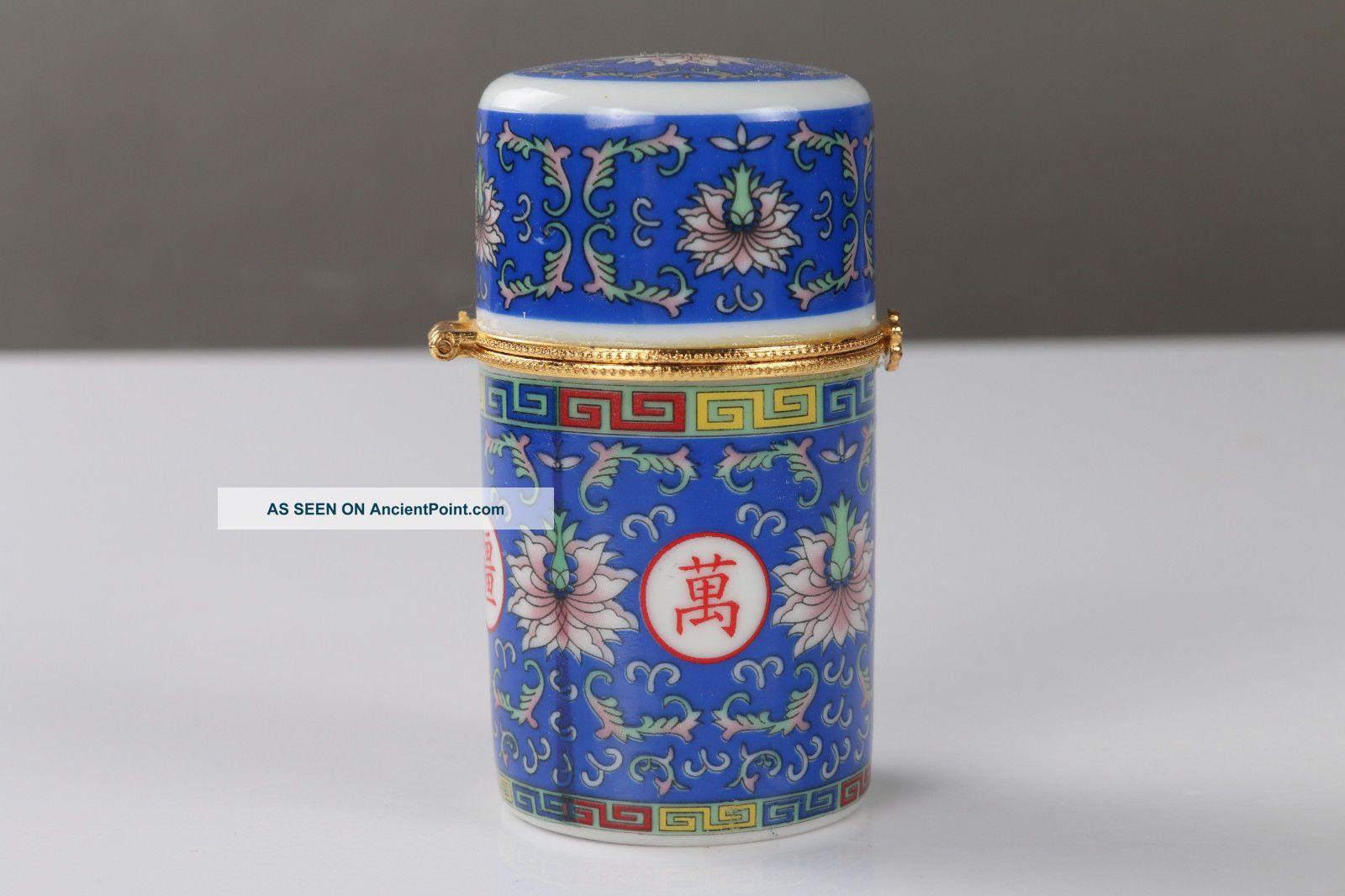 Chinese Painting Flower Porcelain Toothpick Holder / Gift Box H651 Boxes photo