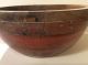 Antique Old Primitive Wooden Wood Bowl 12 