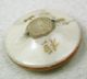 Antique Meiji Era Satsuma Button Colorful Bird & Iris Pictorial 11/16 