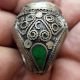 Ancient Old Green Stone Wonderful Ring Arabic Afghanistan Islamic Writing Islamic photo 4