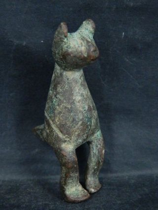 Ancient Bronze Cat Islamic 1200 Ad $br2041 photo